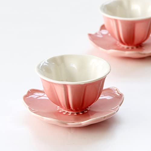 hkwshop Tazas Copa Creativa Cerámica Cerámica Cerámica Taza de café Set de la Tarde Té fragante té Negro Taza Taza Taza mug (Capacity : 51-100ML, Color : Pink)