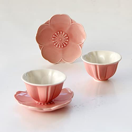 hkwshop Tazas Copa Creativa Cerámica Cerámica Cerámica Taza de café Set de la Tarde Té fragante té Negro Taza Taza Taza mug (Capacity : 51-100ML, Color : Pink)