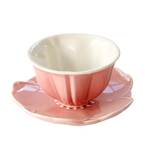 hkwshop Tazas Copa Creativa Cerámica Cerámica Cerámica Taza de café Set de la Tarde Té fragante té Negro Taza Taza Taza mug (Capacity : 51-100ML, Color : Pink)