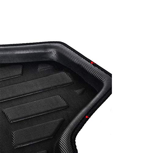 Hoja de Revestimiento de la Bandeja Trasera Maletero del Coche de Carga Mat Piso Moqueta Barro Protector del cojín/for VW Tiguan 2016-2018 (Color Name : Black)