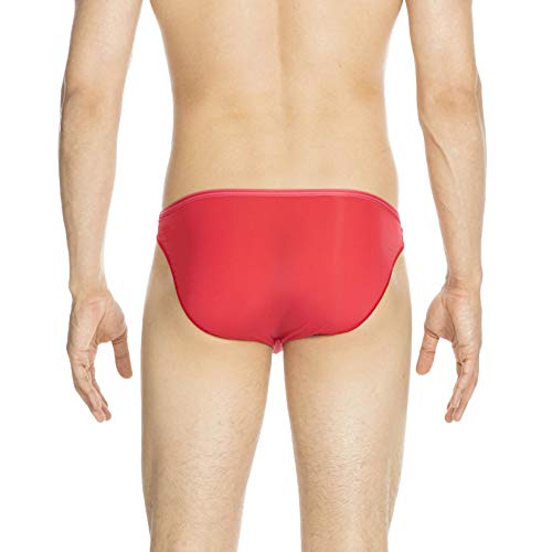 HOM - Para Hombres - Micro Slip 'Plumes' - Calzoncillos - Red - Tamaño M