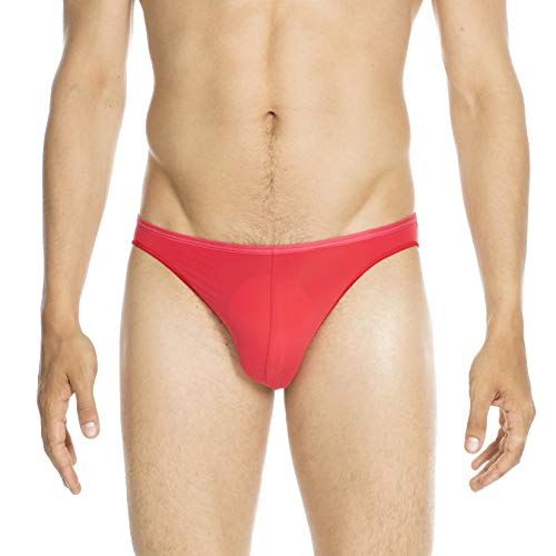 HOM - Para Hombres - Micro Slip 'Plumes' - Calzoncillos - Red - Tamaño M