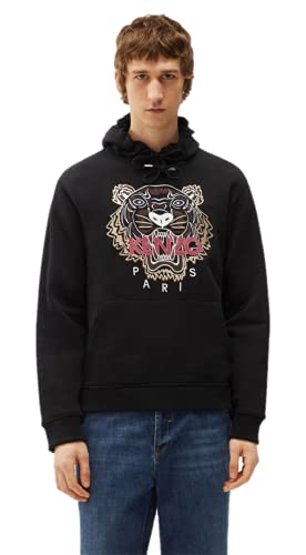 Hoodie Kenzo Tiger - Sudadera con capucha para hombre, color negro