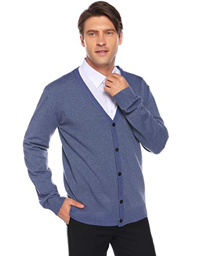 iClosam Chaquetas Hombre Invierno Manga Larga Elegante Esencial CóModo Jersey De Punto SuéTer para Hombres