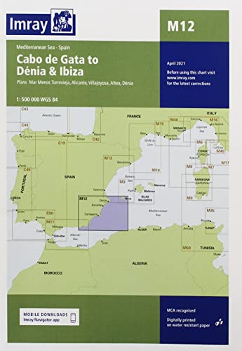 Imray Chart M12: Cabo de Gata to Dénia and Ibiza (M Charts)