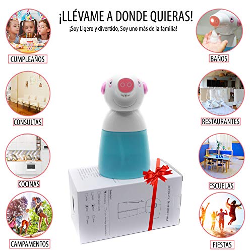 Irinuski Dispensador Jabon Automatico 330ml en Espuma para Baño, Ducha, Cocina. Dosificador Jabón líquido, Gel y Champú. Automatic Soap Dispenser and Touchless (