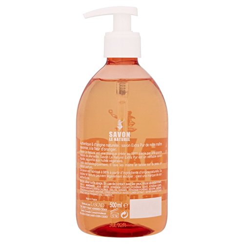 Jabón el Natural – EXTRA Pur de Marsella a la Azahar – 500 ml – juego de 4