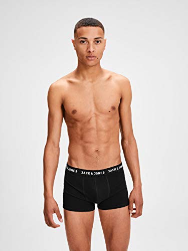 JACK & JONES Jachuey Trunks 5 Pack Noos Calzoncillos Boxer Hombre, Negro (Black Detail), M (Pack de 5)