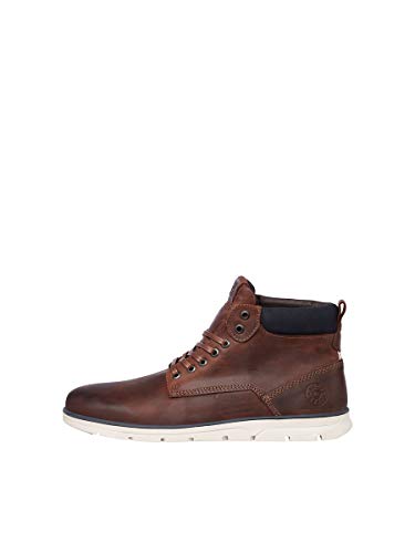 JACK & JONES JFWTUBAR Leather STS, Chukka Boots Hombre, Marrón(Brandy Brown Brandy Brown), 41 EU