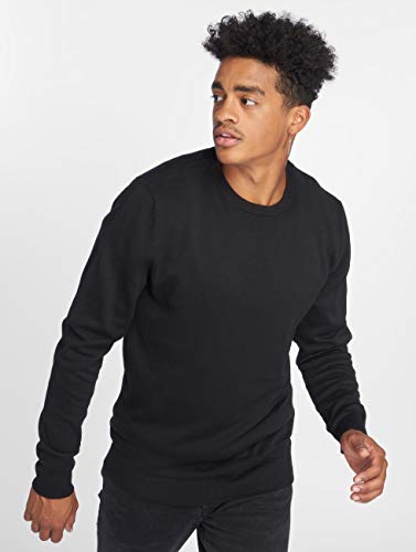 Jack & Jones Jjebasic Knit Crew Neck Noos Suéter, Negro (Black), L para Hombre