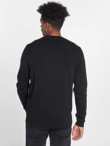 Jack & Jones Jjebasic Knit Crew Neck Noos Suéter, Negro (Black), L para Hombre