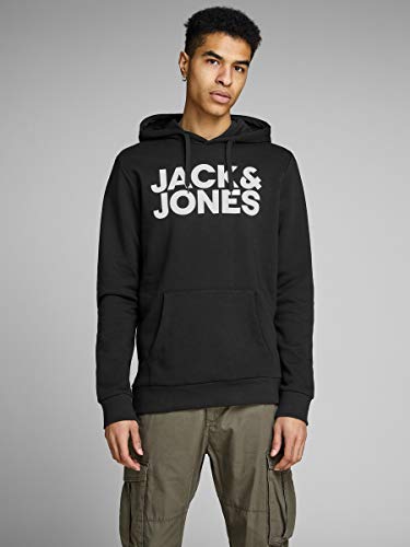 Jack & Jones Jjecorp Logo Sweat Hood Noos Sudadera con Capucha, Negro (Black 2), XL para Hombre