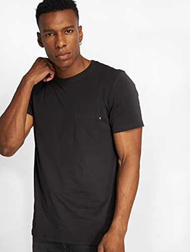 Jack & Jones Jjepocket tee SS O-Neck Noos Camiseta, Negro (Black Detail: Slim Fit), Large para Hombre