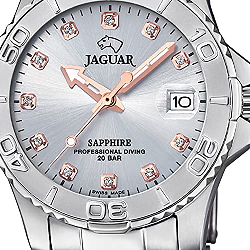 JAGUAR Reloj Modelo J870/2 de la colección Woman, Caja de 34 mm Gris con Correa de Acero para señora