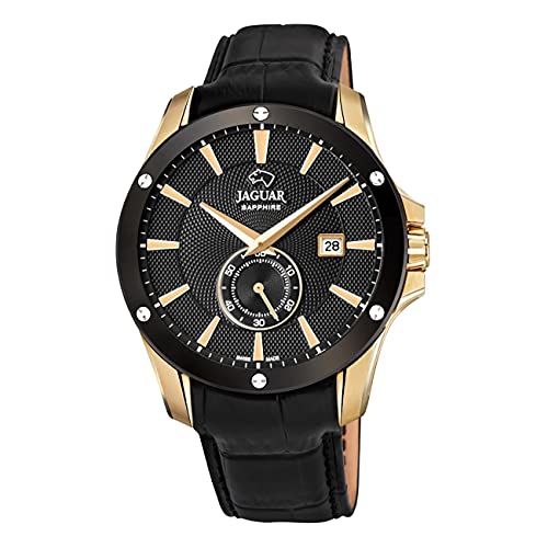 JAGUAR Reloj Modelo J881/1 de la colección ACAMAR, Caja de 44 mm Correa de Piel Negro para Caballero