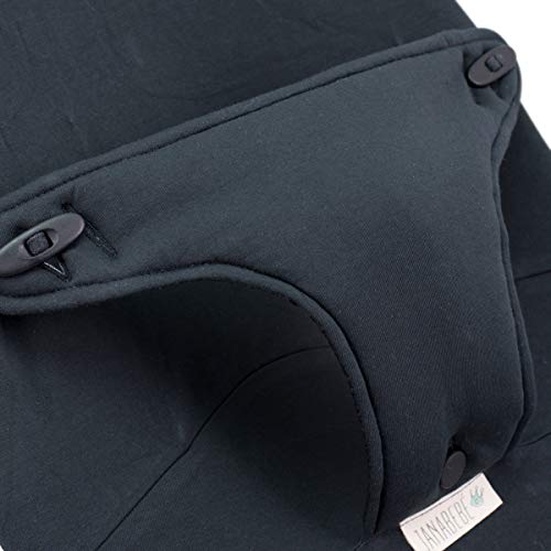 JANABEBE Funda para Hamaca Compatible con Babybjorn Soft, Balance (Black Series, ALGODÓN)