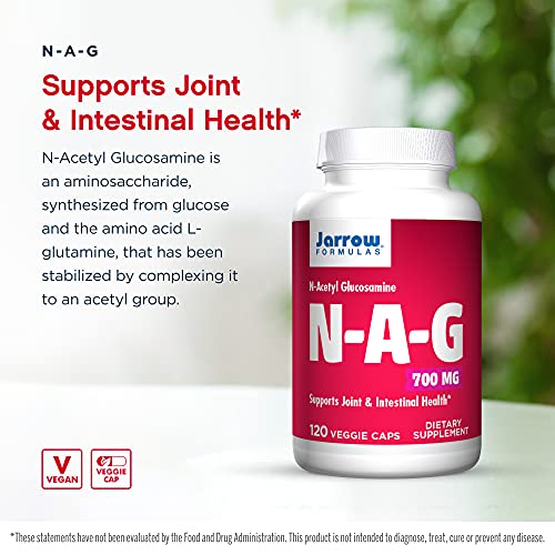 Jarrow Formulas N-A-G (N-Acetyl-D-Glucosamine) - 120 vcaps 120 Unidades 140 g