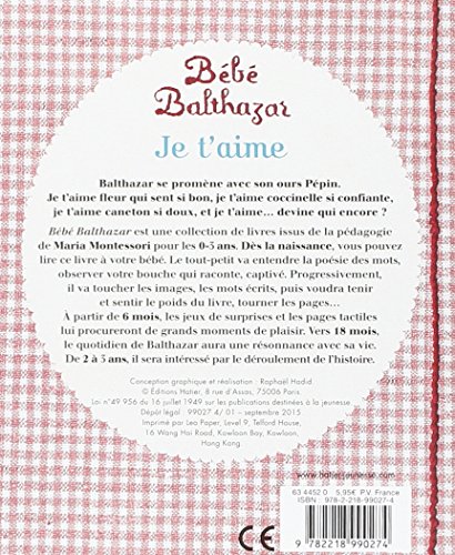 Je t'aime - Pédagogie Montessori (Balthazar)