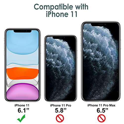 JETech Funda de Silicona Compatible iPhone 11 (2019) 6,1", Sedoso-Tacto Suave, Cubierta a Prueba de Golpes con Forro de Microfibra, Negro