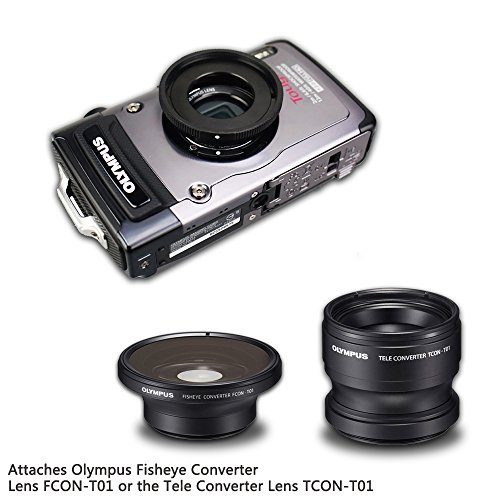 JJC - Adaptador de Lente de conversión para Olympus FCON-T01 TG-6 TG-5 TG-4 TG-2 TG-1 sustituir Olympus cla-t01 con 40,5 mm Filtro UV + Tapa de la Lente