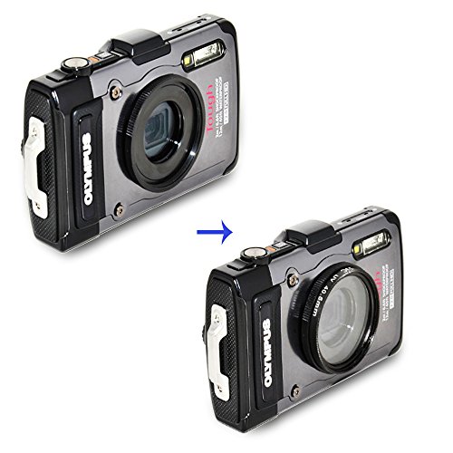 JJC - Adaptador de Lente de conversión para Olympus FCON-T01 TG-6 TG-5 TG-4 TG-2 TG-1 sustituir Olympus cla-t01 con 40,5 mm Filtro UV + Tapa de la Lente