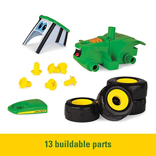 John Deere de Bizak, Construye el Tractor Johnny, Tractor de Juguete, Tractor Desmontable para Niños, Incluye Taladro Eléctrico con 2 Brocas