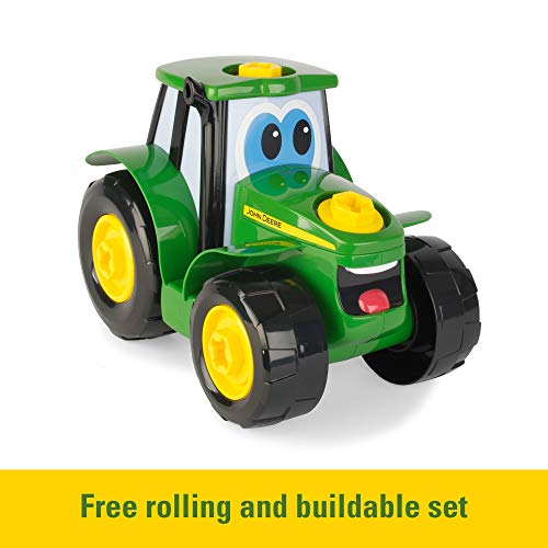 John Deere de Bizak, Construye el Tractor Johnny, Tractor de Juguete, Tractor Desmontable para Niños, Incluye Taladro Eléctrico con 2 Brocas