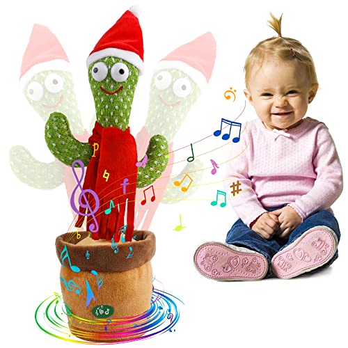 Jooheli Cactus de Peluche, Cactus Bailarín, Divertido Canto y Baile de Cactus con 120 Canciones, Juguete de Peluche de Cactus para Niños, Interesante Cactus Electrónico Juguete de Educación para Niños