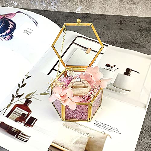 Joyero vintage de cristal – Geometrical Clear Jewelry Organize Holder, para guardar bebidas, anillos, pendientes, cofre