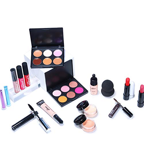 Juegos de Maquillaje para Mujer, Set de Maquillaje Profesional de 28 Piezas, Organizador de Maquillaje de Viaje Portátil - Kit de Cosméticos Completo Con Sombras de ojos Lápiz Labial Ocultador