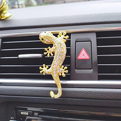 Julo Adorno de Coche Crystal Gecko Ambientador Ambientador Ventilación Interior de automóviles Perfume Clip de Fragancia aromatizante Accesorios de Coche