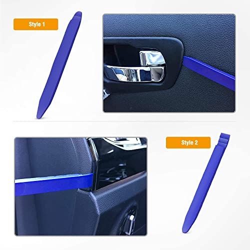 KEKECHAORAN Kit de Herramientas Desmontaje Coche, 8PCS Herramienta de Desmontar del Panel Frontal del Coche para Desmontar el Audio del Coche y Quitar la Tapicería del Vehículo (blue8PCS)