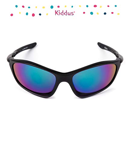 Kiddus Gafas de Sol Deportivas para Niñas y Niños a partir de 6 años. La mejor Seguridad y Protección con Filtro Solar UV400. Para actividades al aire libre.