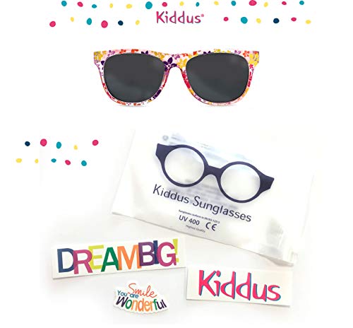 Kiddus Gafas de Sol POLARIZADAS para niña niño chica chico. UV400 Protección 100% contra rayos ultravioleta. A partir de 6 años. Resistentes, Seguras, ligeras y confortables