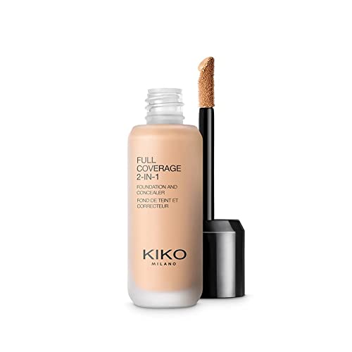 KIKO Milano Full Coverage 2-In-1 Foundation & Concealer 04 - Wr 30 | Base de maquillaje y corrector 2 en 1, alta cobertura