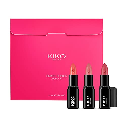 KIKO Milano Smart Fusion Lipstick Kit 02 | Kit De Labios Con 3 Labiales De Acabado Luminoso