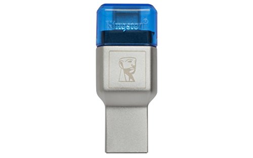 Kingston MobileLite Duo 3C - Lector de Tarjeta microSD de Dos interfaces USB-A y C, Color Gris