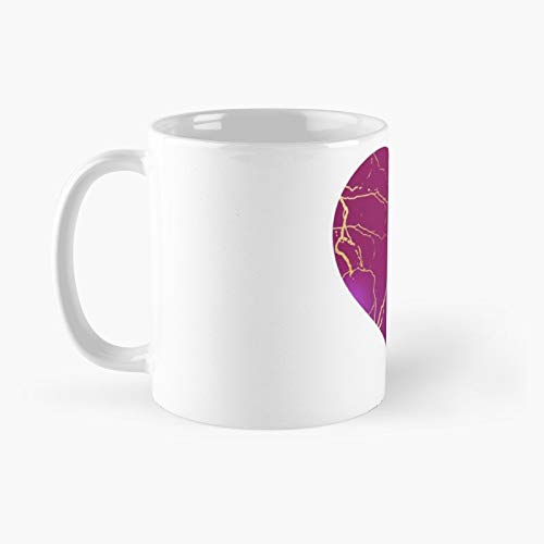 Kintsugi - Taza clásica con forma de corazón (11 onzas)