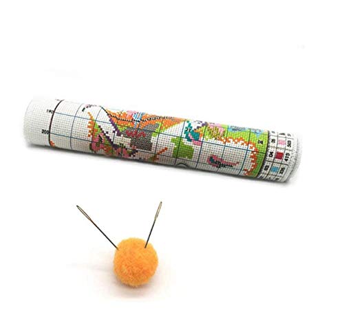 Kit de bordado imágenes de bordado punto de cruz preimpreso-enciclopedia de frutas -40X50Cm bordado bordado hilo de bordado decoración del hogar de Año Nuevo regalos creativos (lienzo preimpreso