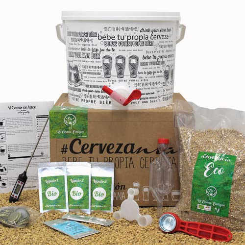 Kit de elaboración de cerveza artesana Pilsen Ale | Con certificado ecológico | Regalo BIO y original