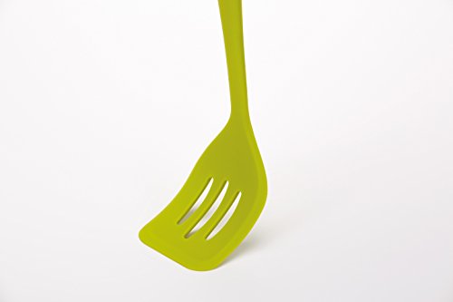 Kitchen Craft Colourworks - Espátula de Silicona con Ranuras (31 cm), Color Verde