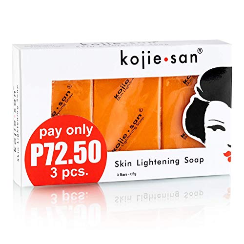 Kojie San - 3 Jabones de 65g Original and Authentic Skin Lightening Soap con Acid Kojic (3 Jabones : 3x65g) (3 Jabones (3x65g))