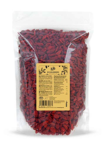 KoRo - Bayas de Goji Organicas 1 kg - Superfood sin aditivos y sin azúcar 100 % de fruta