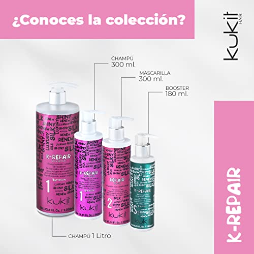 Kukit Hair - K-Repair | Tratamiento Fortificante para Cabellos Castigados | Tratamiento Capilar Sin Aclarado | Repara y Nutre Intensamente | 180 ml