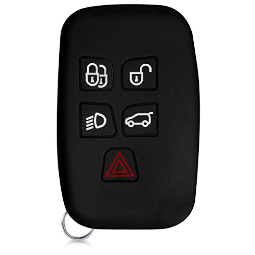 kwmobile Funda Compatible con Land Rover Jaguar Llave de Coche con Control Remoto de 5 Botones - Carcasa Protectora de Silicona para Llave de Coche - Case en Negro