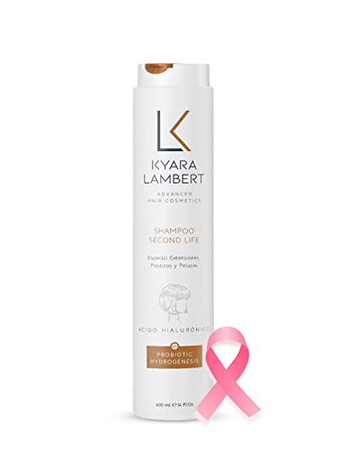 Kyara Lambert - Shampoo Second Life con Ácido Hialurónico, 400ml | Champú Especial para Extensiones, Postizos y Pelucas | Champú Dermoprotector