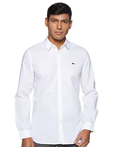 Lacoste CH2668 Camisa, Blanc, M para Hombre