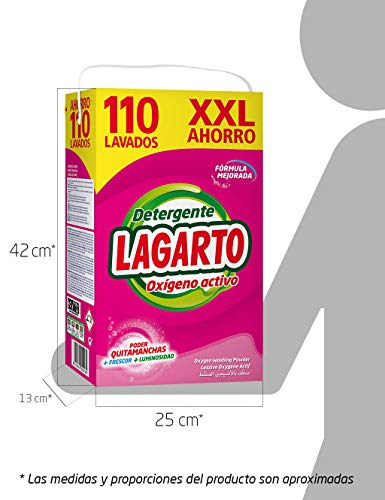 Lagarto Detergente Oxígeno Activo - XXL 110 Lavados, 7150 g