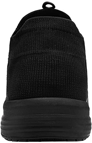 LARNMERN Impermeables Cocina Zapatos de Seguridad Hombre Mujer Calzado de Trabajo Punta Acero Antideslizante Comodos Negro 42 EU