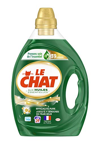 Le Chat Huiles Essentielles - Lessive Liquide 39 Lavages, 1.95 L